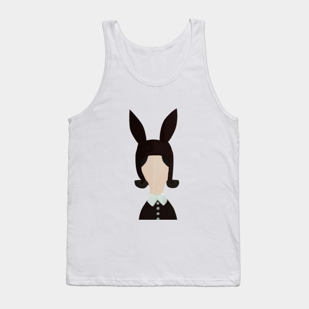 Belcher Art: Black Bunny Hat Tank Top by eyesasdaggers